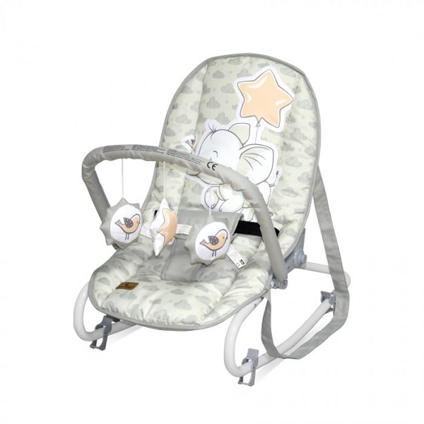 Детский шезлонг Lorelli Top Relax - light grey elephant