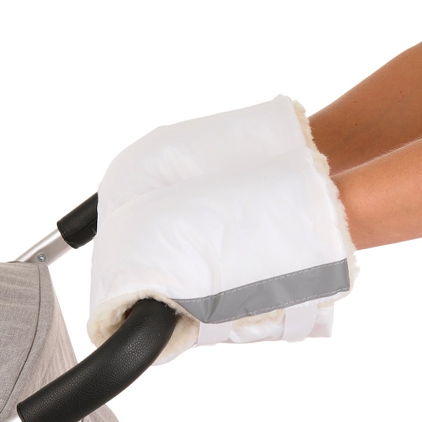 Муфта-варежки для рук к коляске Bambola - белый