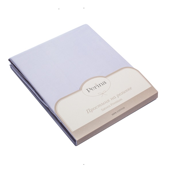 Простыня на резинке Перина для прямоугольной кроватки 120х60 - серый