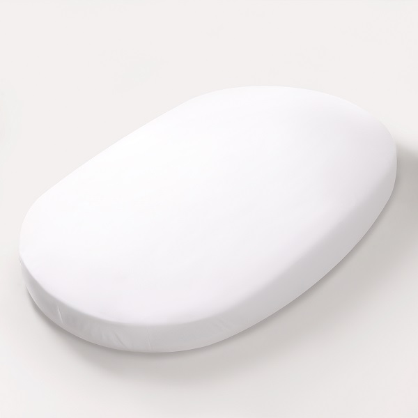 Простыня на резинке Перина для овальной кроватки 125х75 - белая