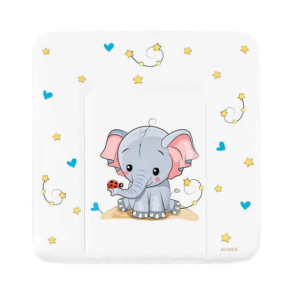 Мягкая накладка для пеленания Globex LUX 82х72 - слон звезды