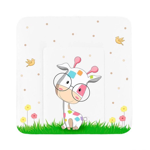 Мягкая накладка для пеленания Globex LUX 82х72 - жираф в очках