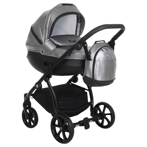 Детская коляска Tutis Nanni 3 в 1 - кожа black marble