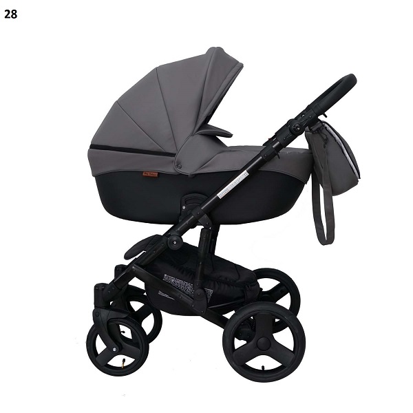 Детская коляска Ray Corsa Ecco 2 в 1 - 28 капучино кожа/черная кожа