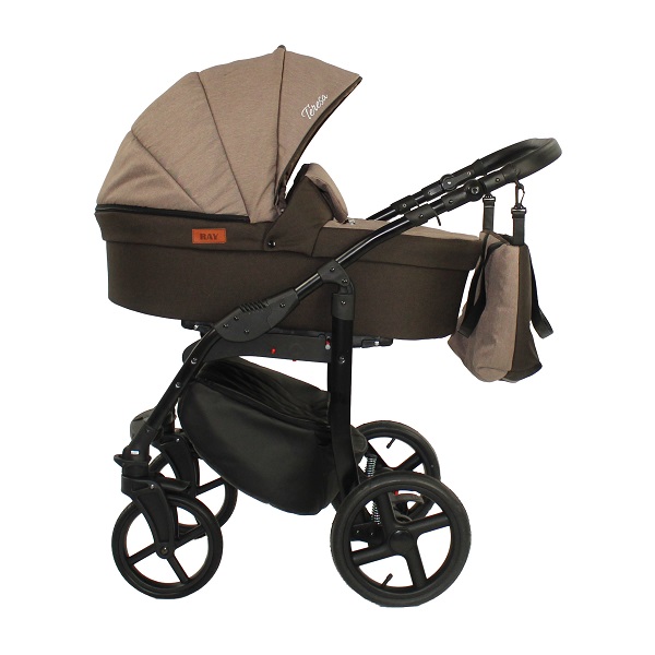 Детская коляска Ray Teresa Lux 2 в 1 - 7 темно-бежевый/коричневый