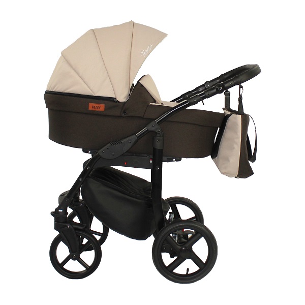 Детская коляска Ray Teresa Lux 2 в 1 - 8 светло-бежевый/коричневый