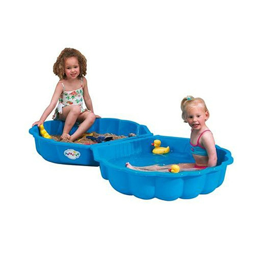 Песочница Ракушка с крышкой Paradiso Toys 87х78х20 - голубой