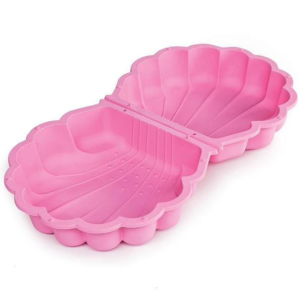 Песочница Ракушка с крышкой Paradiso Toys 87х78х20 - розовый