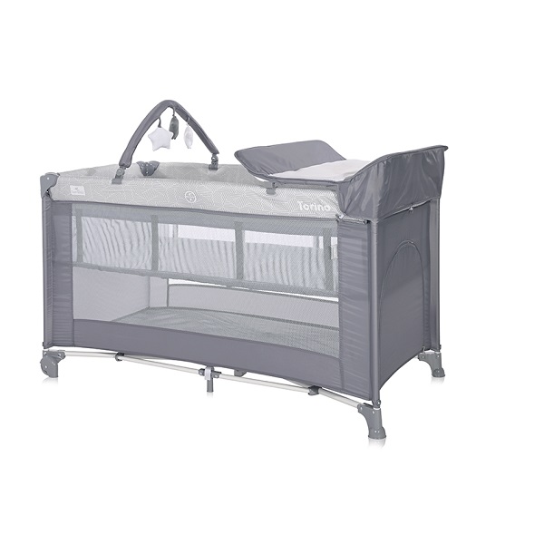 Манеж-кровать Lorelli Torino 2 Plus - Grey Striped Elements