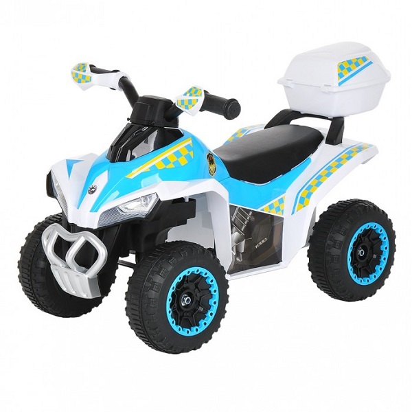 Каталка Pituso квадроцикл с багажником - бело-голубой