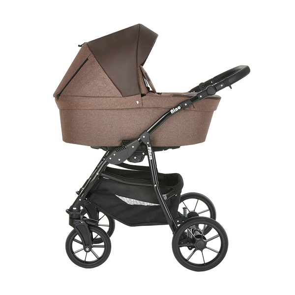Детская коляска Pituso Nino 2 в 1 - Brown+Кожа Brown