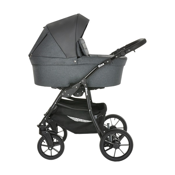 Детская коляска Pituso Nino 2 в 1 - Grey+Кожа New Grey