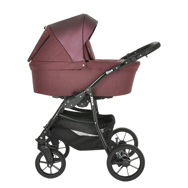 Детская коляска Pituso Nino 2 в 1 - Purple +Кожа Metalic Purple