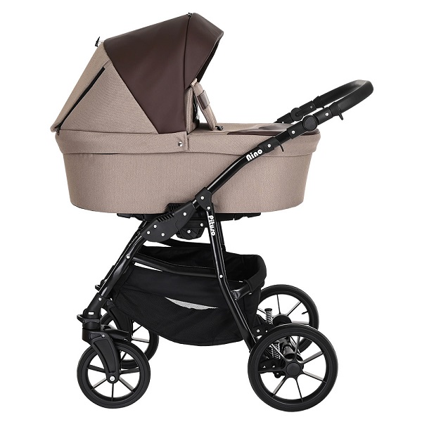 Детская коляска Pituso Nino 2 в 1 - Cappucino+кожа Mocca