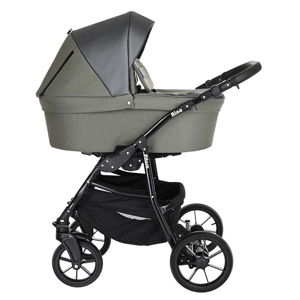 Детская коляска Pituso Nino 2 в 1 - Olive+кожа Antracite