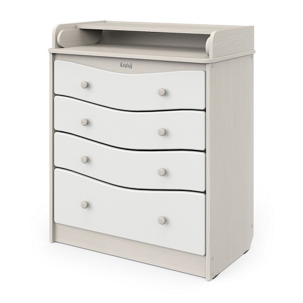 Комод пеленальный Атон Сириус Kristoff - бодега светлый/белый