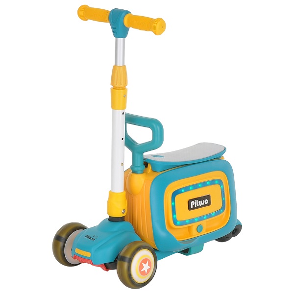 PITUSO Самокат трехколесный HD-8814B, 3в1 - blue