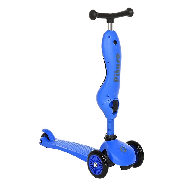 Детский самокат трансформер Pituso EC-M24 2 в 1 - blue