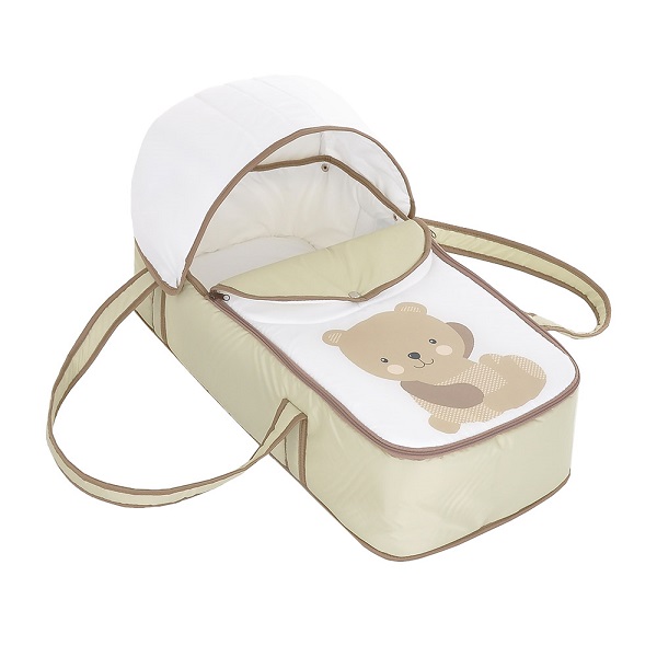 Люлька переноска Bambola - мишка бежево-белая