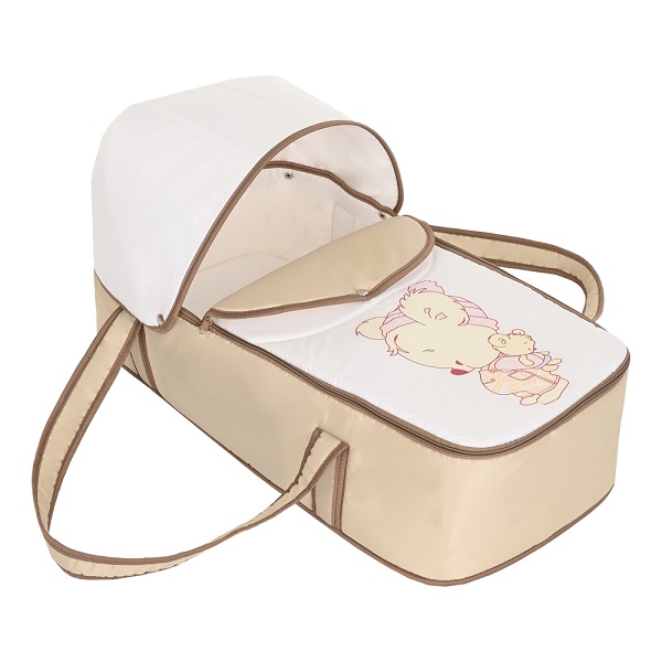 Люлька переноска Bambola - мишка-малышка бежево-белая