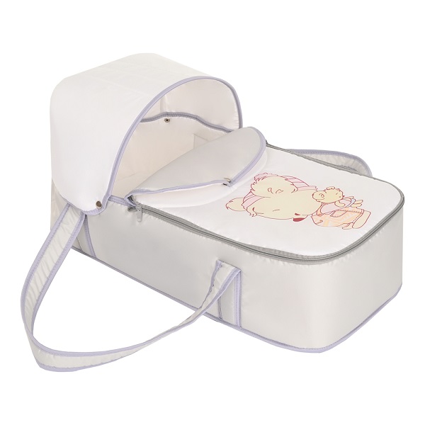 Люлька переноска Bambola - мишка-малышка серо-белая