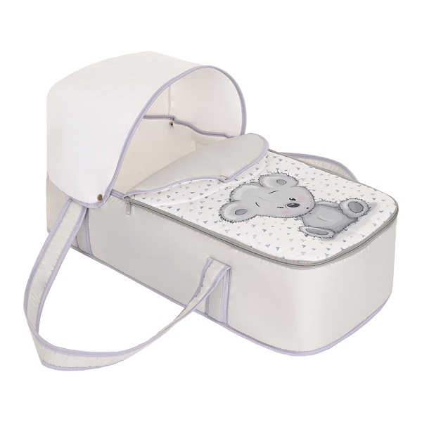 Люлька переноска Bambola - медвежонок серый