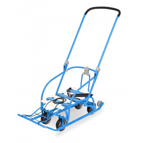 Санки Ника Nikki 3 /складная спинка и ручка/ - голубой