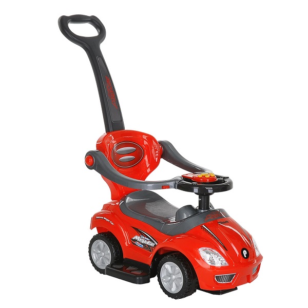 PITUSO Каталка Mega Car с бампером, с ручкой + муз.панель - красный