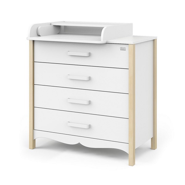 Комод пеленальный Атон Felix - натуральный-белый