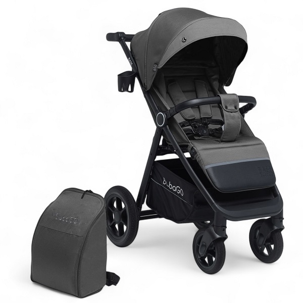 Детская прогулочная коляска BubaGo Bass New - серый
