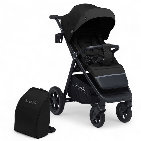Детская прогулочная коляска BubaGo Bass New - черный