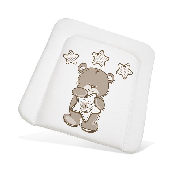 BoomBaby Мягкая накладка на комод 65*55 см (дюспо) - карапуз белый