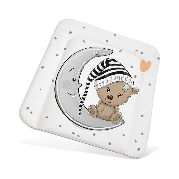 BoomBaby Мягкая накладка на комод 65*55 см (дюспо) - мишка на луне