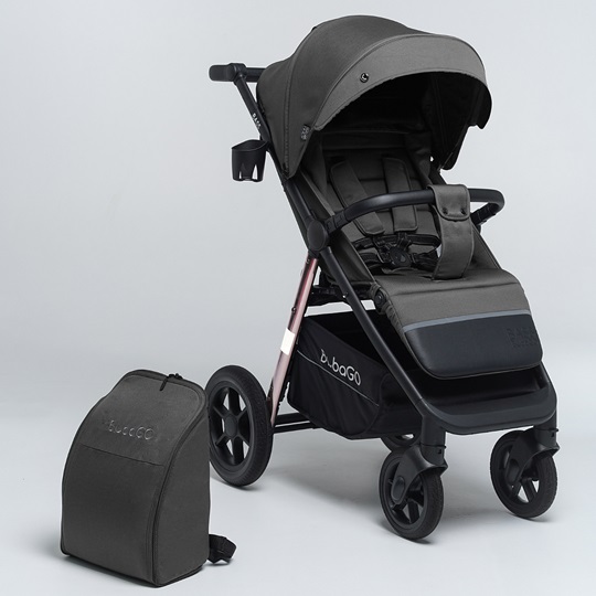 Прогулочная коляска BubaGo Bass Chrome - серый