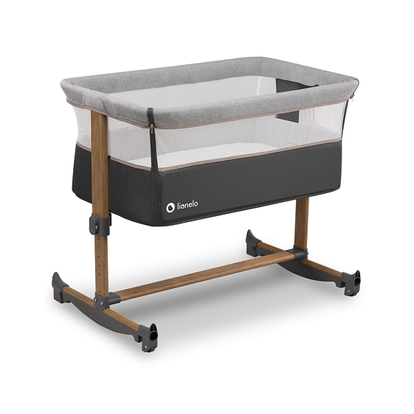 Приставная кроватка Lionelo Leonie - grey stone