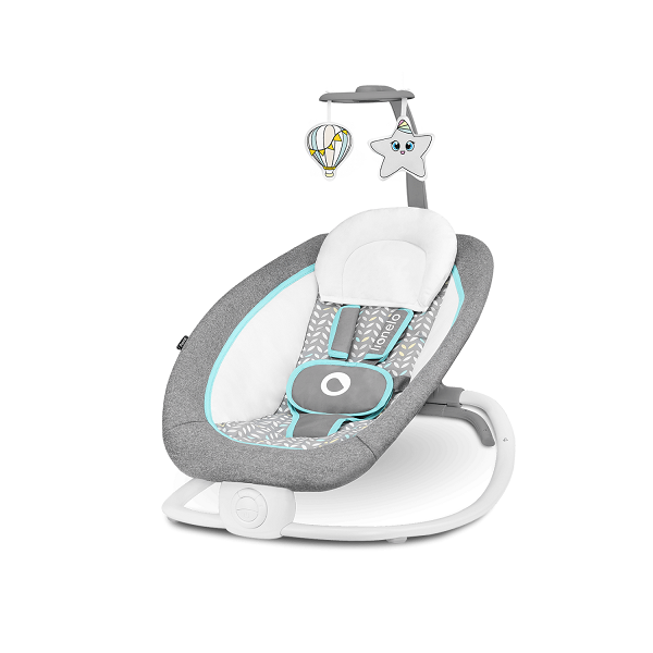 Шезлонг-качели Lionelo Pascal - grey scandi