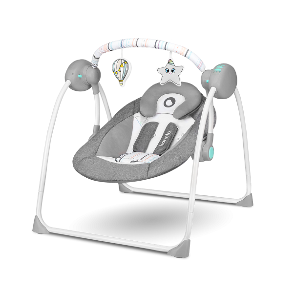 Шезлонг-качели Lionelo Ruben - stone grey turquese