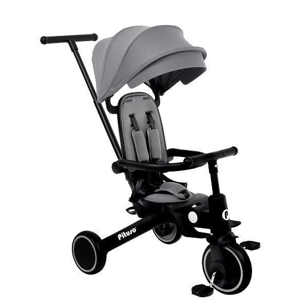 Детский велосипед Pituso Leve Pro складной - серый