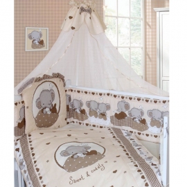 Комплект постельного белья Слоник Боня 7 пр. бежевый - описание