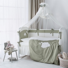 Детское постельное белье Перина Bambino Olive 7 предметов - описание