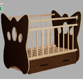 Детская кроватка VDK Vanessa цвет венге-береза - описание