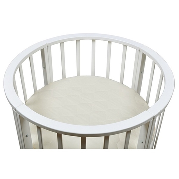 Фото bambola матрас в круглую детскую кроватку oval holo + kokos 8 75х75х8, микрофибра BAMBOLA Матрас в круглую детскую кроватку OVAL HOLO + KOKOS 8 75х75х8, Микрофибра