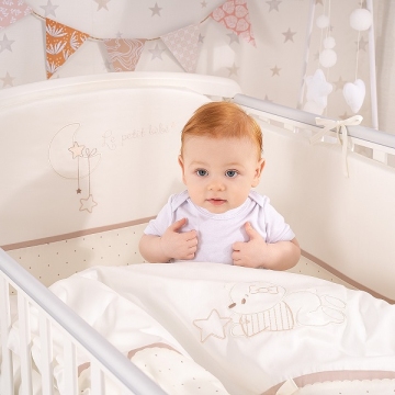 Детское постельное белье Le petit bebe молочно-кофейный 4 пр