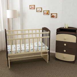 Детская кроватка ФА-М Милена 2 цвет венге-слоновая кость - описание