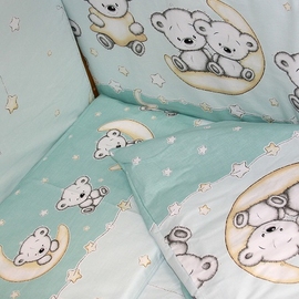 Детское постельное белье Баю Бай Ми-Ми-Мишки зеленый 6 предметов - описание