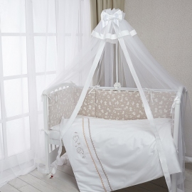 Комплект постельного белья Перина Toys Зверюшки песочный 7 предметов - описание