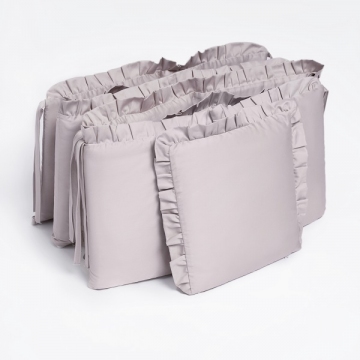 Универсальные бортики в кроватку Перина Lovely Dream серый