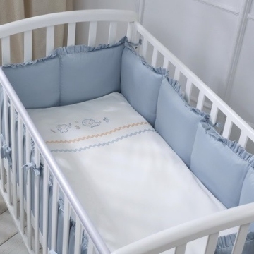 Фото комплект в кроватку перина toys sateen collection аквамарин 6 предметов Комплект в кроватку Перина Toys Sateen Collection аквамарин 6 предметов