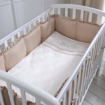 Фото комплект в кроватку перина toys sateen collection песочный 6 предметов Комплект в кроватку Перина Toys Sateen Collection песочный 6 предметов