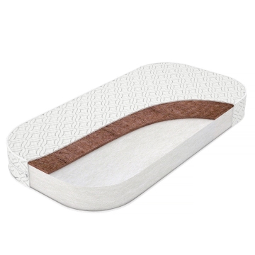 МОНИС СТИЛЬ Матрас  со скругленными углами в кроватку Холкон-Кокос Стандарт 120х60х12 см